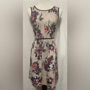 Xhiliration Women’s Dress Sleeveless Floral Design Size XS/PT